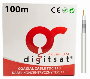 Kabel RG6 TDC 113 biały Trishield DigitSat 100m