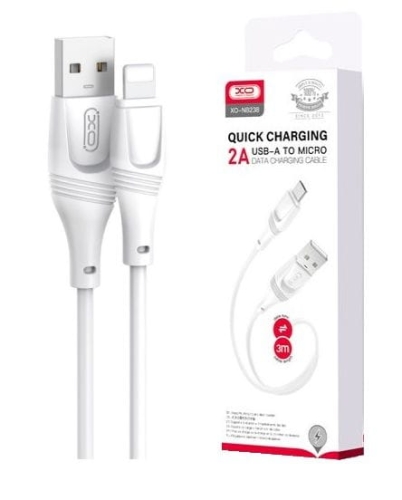 Kabel USB - Lightning 3m 2A biały, XO NB238_3.jpg