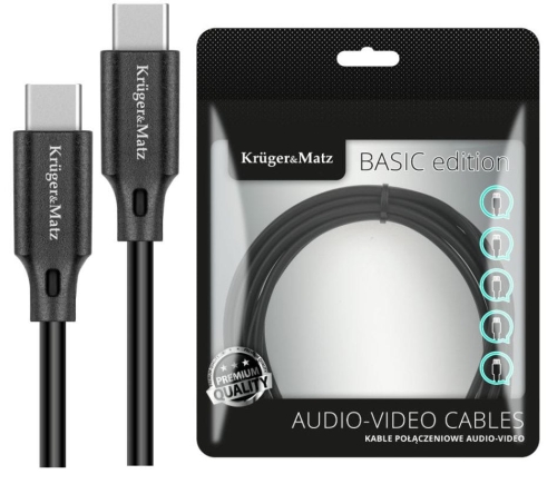 Kabel USB-C - USB-C PD 100W 1m Czarny Kruger&Matz_2.jpg