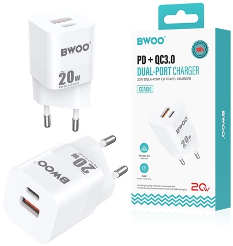 Ładowarka mini 1x USB-C PD20W USB-A QC3.0 CDA156 BWOO_8.jpg