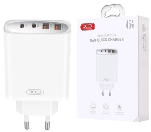 Ładowarka sieciowa 2x USB 2x USB-C PD 45W XO CE22_1.jpg