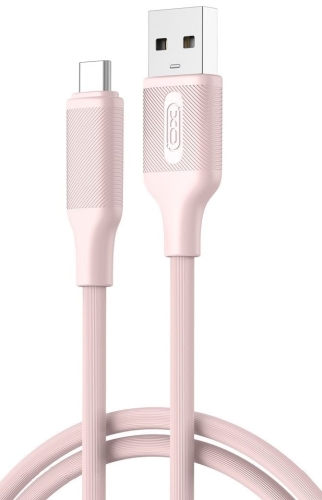 Kabel USB typ C różowy1m 2.4A USB-C na XO NB265.jpg