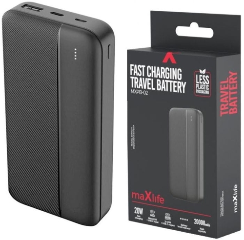 Power Bank MXPB-02 20W QC 20000mAh Maxlife Czarny_2.jpg