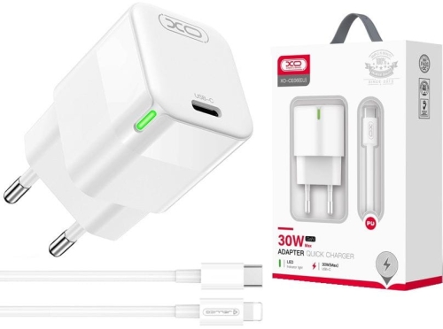 Ładowarka siec USB-C 30W XO CE06 + kabel Lightning_6.jpg