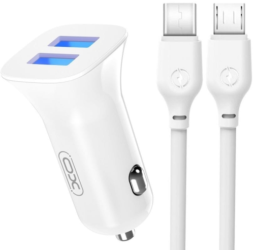 Ładowarka sam. 2x USB XO TZ10 biała + kabel micro_4.jpg