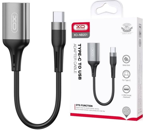 Adapter USB do USB-C OTG czarny XO NB201_4.jpg