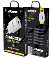 Ładowarka siec. 1x USB 2.1A 10.5W biała MOONX MC01.jpg