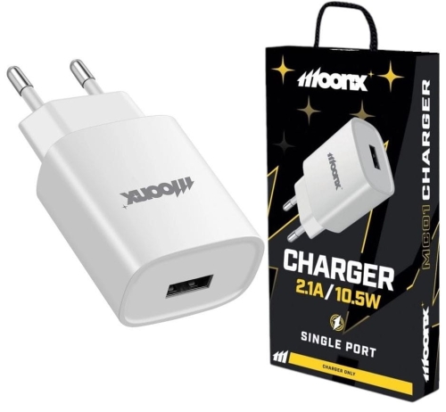 Ładowarka siec. 1x USB 2.1A 10.5W biała MOONX MC01_2.jpg