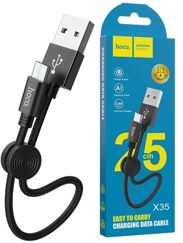 Kabel Micro USB czarny 0,25m 3.1A USB HOCO X35_2.jpg