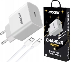 Ładowarka siec. USB-C 20W MOONX MC03 + kabel Light