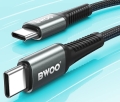 Kabel USB-C - USB-C PD 60W 2m pleciony czarny BWOO_7.jpg