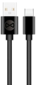 Kabel Forever USB typ C biały 1m 3A czarny.jpg