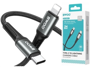 Kabel USB-C - Lightning PD 30W 2m BWOO pleciony