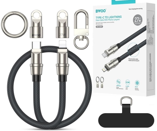 Kabel Smycz USB-C - Lightning PD 27W BO-X309 1,2m_6.jpg