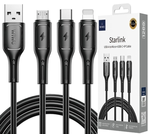 Kabel 3w1 USB Lightning USB-C micro 1m 3A Wi-C045E_3.jpg