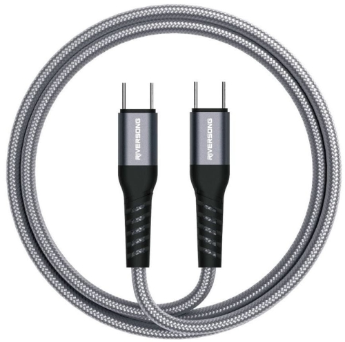 Kabel USB-C - USB-C PD 100W 2m szary Riversong C6.jpg