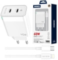 Ładowarka 2x USB-C GaN 45W C106 + kabel Lightning_0.jpg