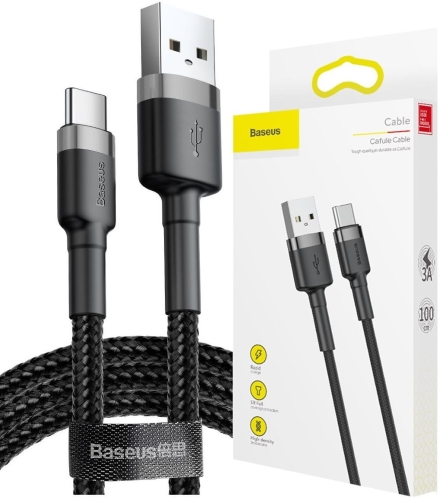 Kabel USB - USB-C szary 1m 3A BASEUS Cafule_9.jpg