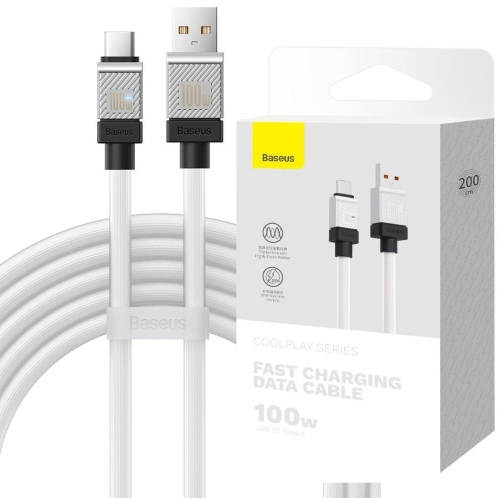 Kabel USB - USB-C 2m 100W biały BASEUS CoolPlay_7.jpg