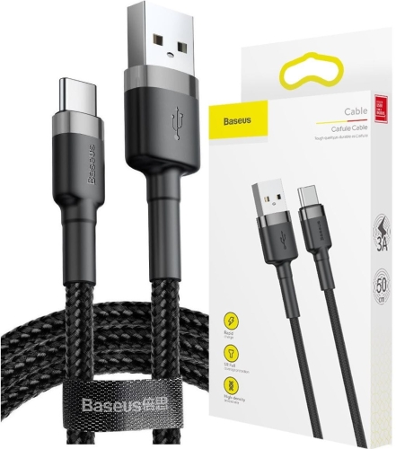 Kabel USB - USB-C szary 0,5m 3A BASEUS Cafule_0.jpg