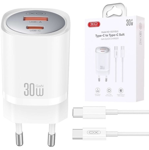 Zestaw Ładowarka USB USB-C 30W XO CE21 kabel USB-C_5.jpg