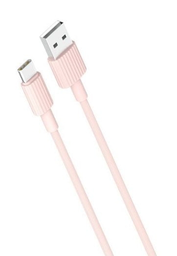 Kabel USB typ C różowy 1m 2.4A USB-C  XO NB156.jpg