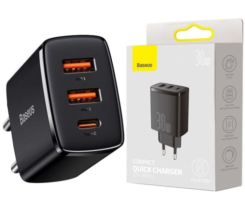 Ładowarka siec. USB-C PD 30W 2x USB czarna BASEUS_5.jpg