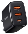 Ładowarka siec. USB-C PD 30W 2x USB czarna BASEUS.jpg