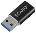 Adapter USB-C do USB czarny SAVIO AK-81_1.jpg