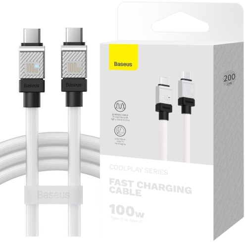 Kabel USB-C - USB-C PD 100W 2m BASEUS Biały CoolP_0.jpg