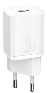 Ładowarka siec. USB-C PD 20W biała BASEUS