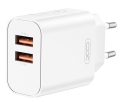 Ładowarka sieciowa 2x USB 2.4A biała XO CE34.jpg