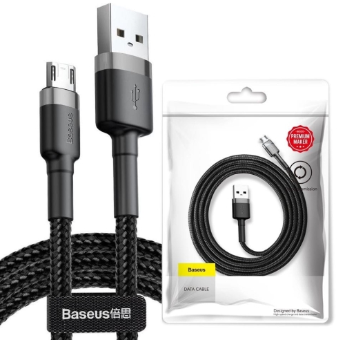 Kabel USB - microUSB szaro-czarny 1m 2,4A_0.jpg