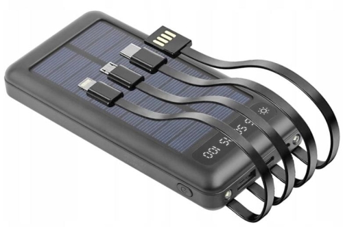 Power Bank solarny 10000 mAh Setty z Kablami.jpg
