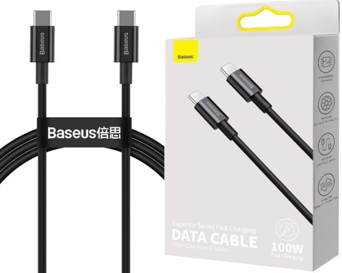 Kabel USB-C USB-C PD 100W 1m BASEUS czarny Superio_5.jpg