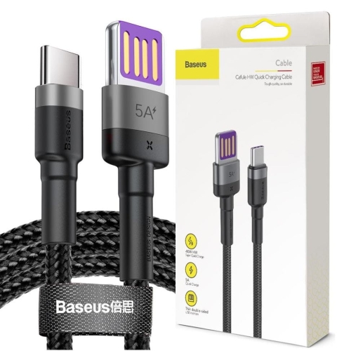 Kabel USB - USB-C szaro-czarny 1m 5A BASEUS Cafule_12.jpg