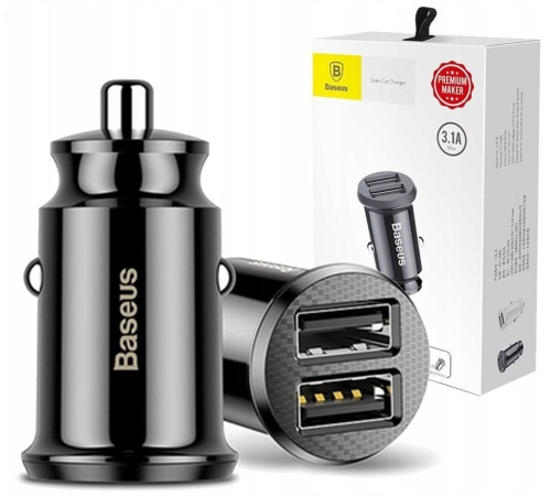 Ładowarka samochodowa BASEUS 2x USB 3.1A czarna_1.jpg