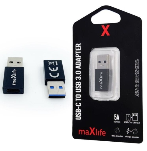 Adapter USB-C do USB 3.0 czarny Maxlife_2.jpg