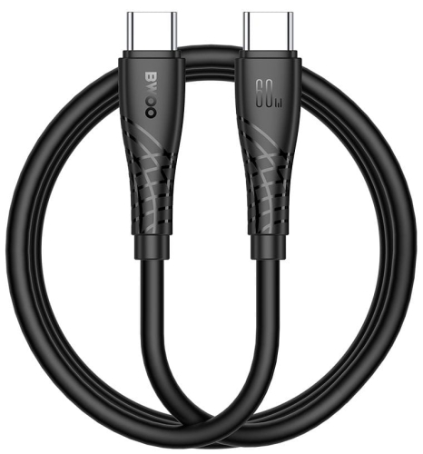 Kabel USB-C - USB-C PD 60W 1m czarny BO-X318 BWOO.jpg