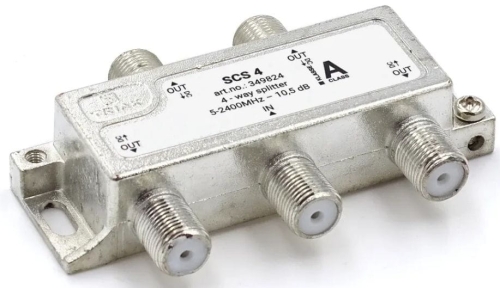 Rozgałęźnik TV SAT 4x1 5-2400 MHz SCS-4 Triax.jpg