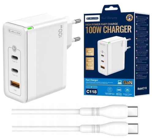 Ładowarka sieciowa USB + 2x USB-C PD 100W C118_6.jpg