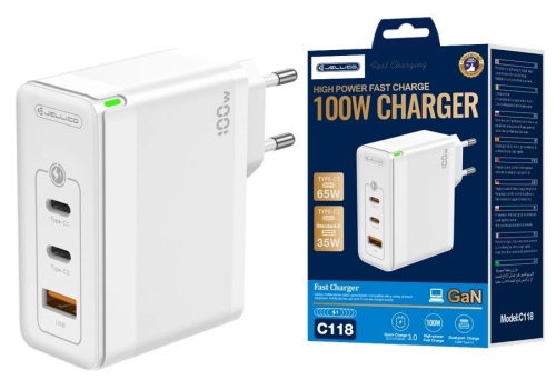 Ładowarka sieciowa USB + 2x USB-C PD 100W C118_5.jpg