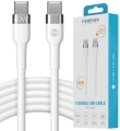 Kabel USB-C USB-C PD 60W 1m Forever Flexible biały_5.jpg