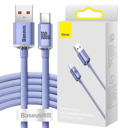 Kabel USB - USB-C 2m 100W fioletowy BASEUS Crystal_9.jpg