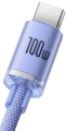 Kabel USB - USB-C 2m 100W fioletowy BASEUS Crystal_1.jpg