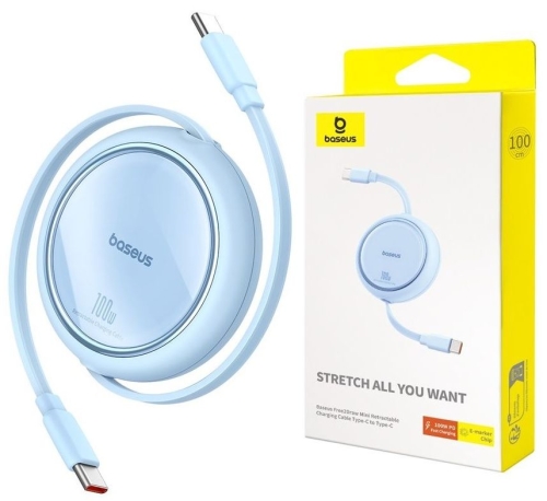Kabel USB-C USB-C 100W 1m BASEUS zwijany niebieski_7.jpg