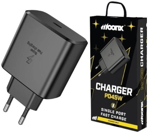 Ładowarka siec. 1x USB-C 45W MOONX MC08 Czarny_1.jpg