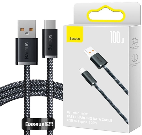 Kabel USB - USB-C 1m 100W szary BASEUS Dynamic_6.jpg