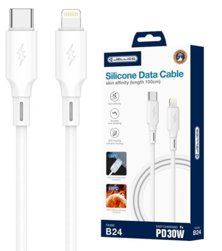 Kabel USB-C na Lightning 1m 30W biały B24 JELLICO_0.jpg