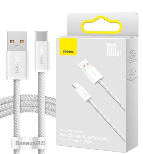 Kabel USB - USB-C 2m 100W biały BASEUS Dynamic_6.jpg